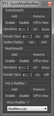 Quick Modifier Manager
